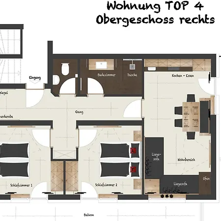 Apartmán Flat Near Four Lifts In Mayrhofen